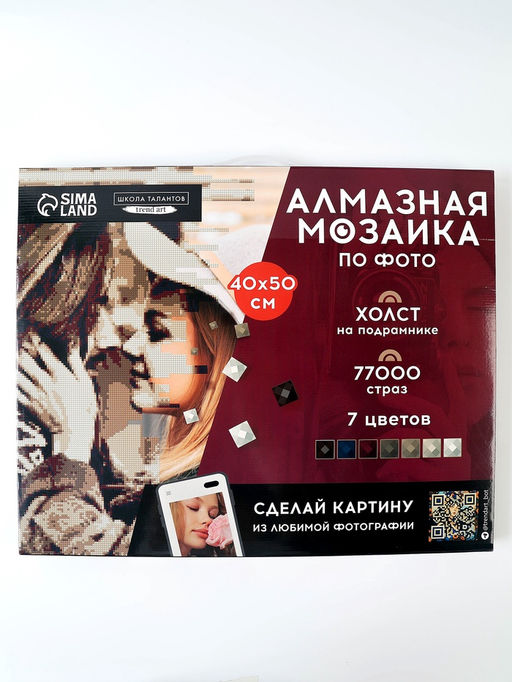 УЦЕНКА Алмазная мозаика по фото, на раме 40?50, полное заполнение, Vintage