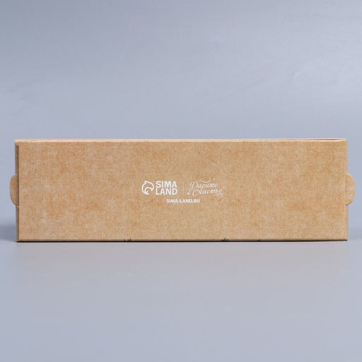 Цена за 5 шт. Коробочка для макарун «Новогодняя почта» 18 х 5,5 х 5,5 см