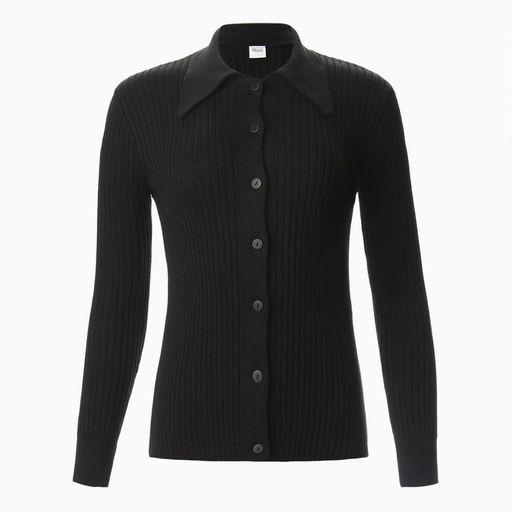 Джемпер женский на пуговицах MINAKU: Knitwear collection, чёрный, размер 46-48