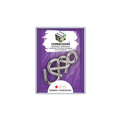 DELFBRICK DLM-12 Головоломка металлическая 1 шт &-узел 2 элемент