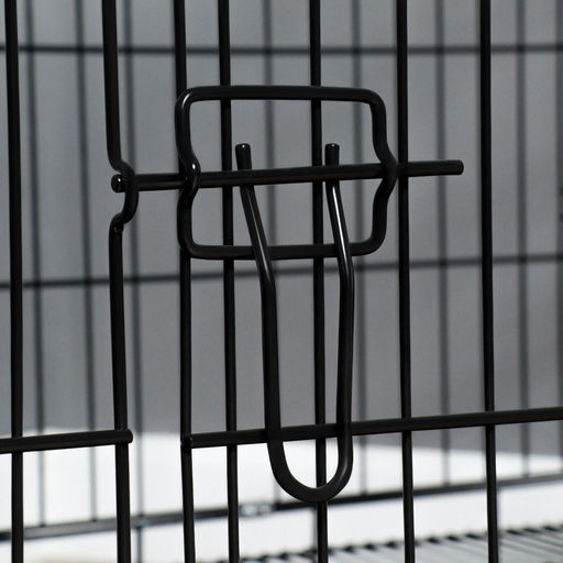 Клетка с люком для собак и кошек, 100×60×70 см, чёрная