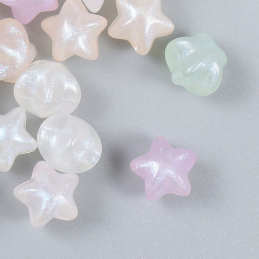 Цена за 2 шт. Набор бусин для рукоделия и плетения «Арт Узор. Звёзды. Блеск», 20 г 1×1.1×1.1 см