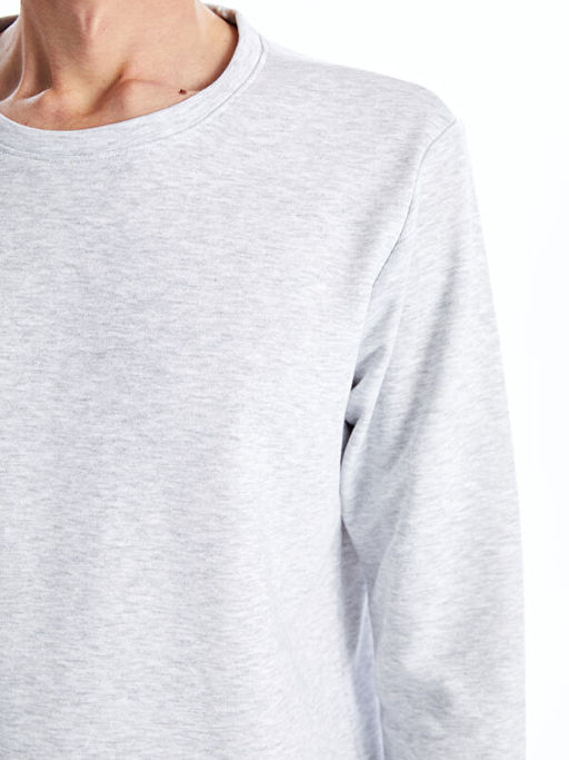 Bisiklet Yaka Uzun Kollu Erkek Sweatshirt