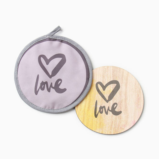 Набор кухонный Love: прихватка, подставка под горячее, МИКС - Доляна фото 6