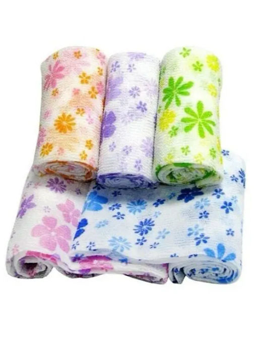 Bath Massage Towel - Мочалка-полотенце для душа Цветочек целофановая обертка, 1 шт