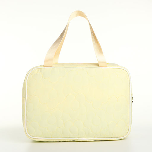 Косметичка-сумка на молнии, большая, с ручками, жёлтая - Simaland фото 2