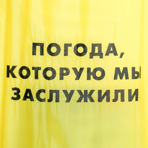 Дождевик плащ Погода, которую мы заслужили, размер универсальный, размер 42-48, 60 х 110 см, цвет жёлтый - Beauty fox фото 5