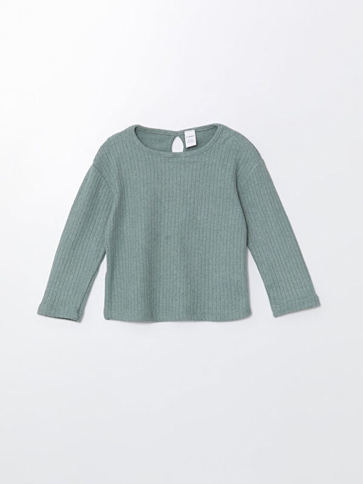 Bisiklet Yaka Basic K?z Bebek Ti??rt ve Pantolon 2li Tak?m - Waikiki фото 2