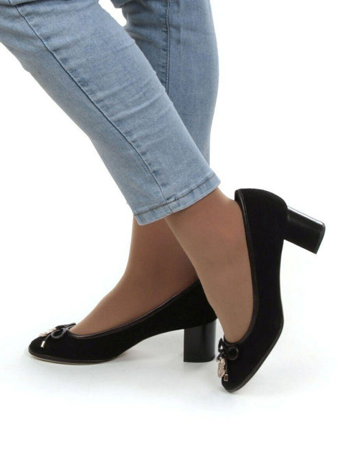 06-ZA158S-931-H001+YA010 BLACK Туфли женские (натуральная замша) - Фабричный китай фото 3