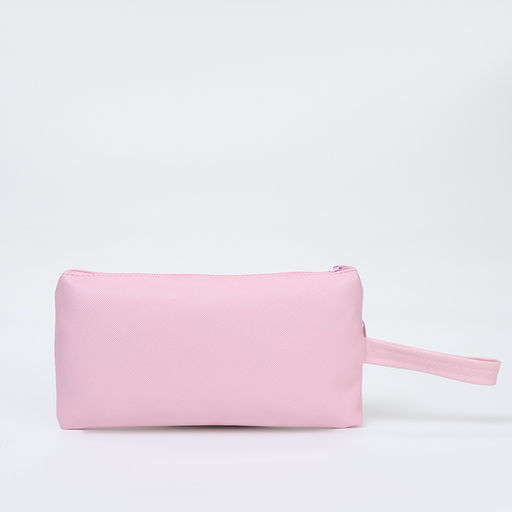 Косметичка-пенал на молнии, плоская, с карманом, розовая - Simaland фото 2