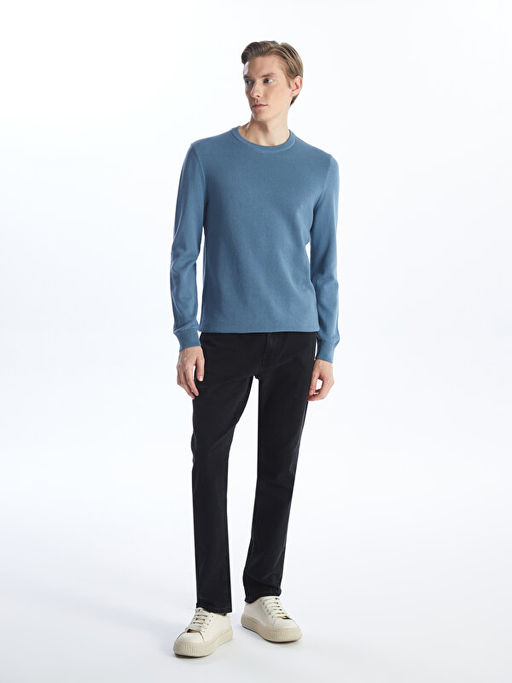 Bisiklet Yaka Erkek Triko Kazak