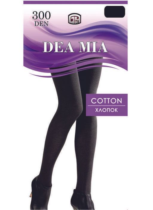 Колготки теплые DEA MIA COTTON 300 (хлопковые) nero