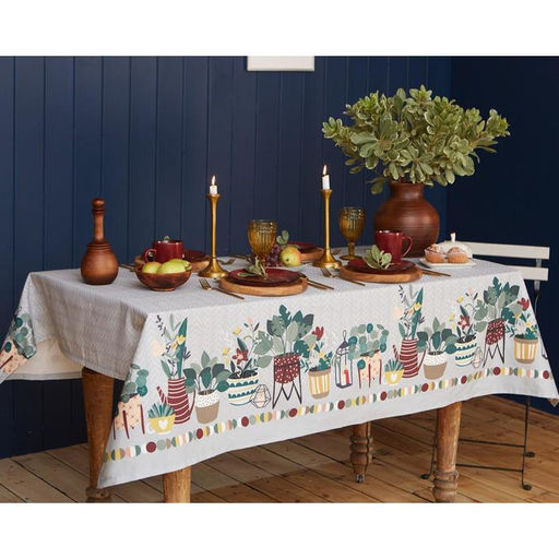 Скатерть Этель Hygge 149х220 см, 100% хлопок, саржа 190 г/м2  фото 4