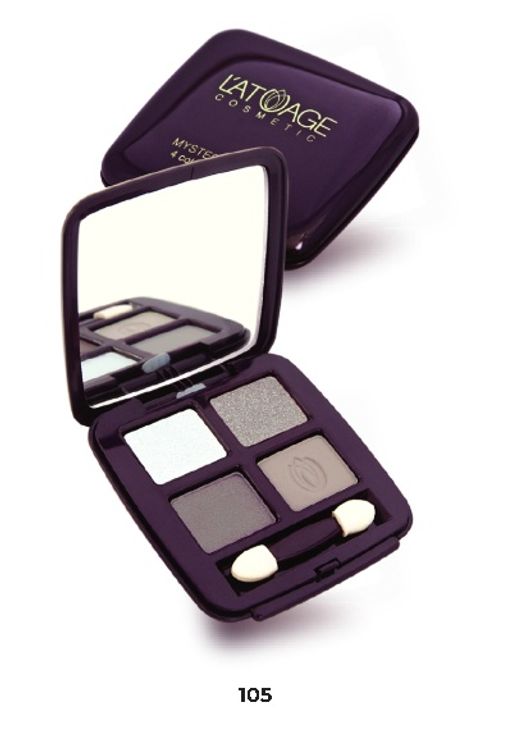 Latuage Тени для век Mysterious Eyes 4-х цветные №105 серые оттенки