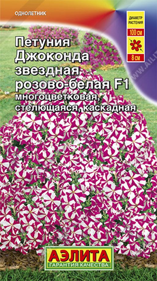 Петуния Джоконда F1 звездная розово-белая (2023)