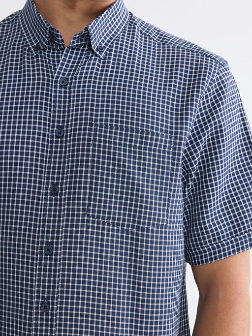 Regular Fit Ekose Poplin Erkek G?mlek