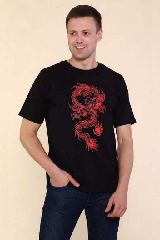 2224 Футболка мужская Тату дракона