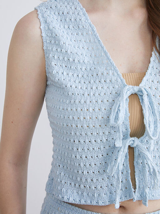 V Yaka Ajurlu Kad?n Yelek