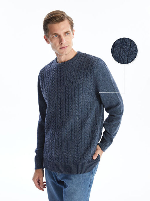 Bisiklet Yaka Erkek Triko Kazak