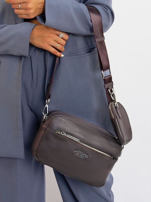 LACCOMA сумка Y1533-1K-серо-фиолетовый эко кожа полиэстр  фото 4