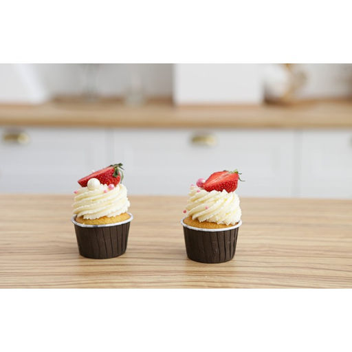 Цена за 50 шт. Форма для выпечки круглая Доляна Шоколад с молоком, d=6.5 см, коричневая фото 5