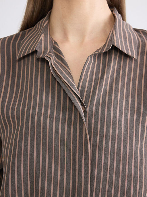 ?izgili Modal Kar???ml? Kad?n G?mlek