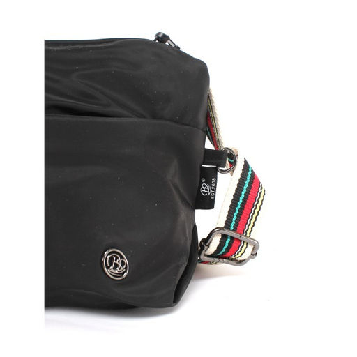 Сумка женская текстиль BoBo-5020-3, 1отд, плечевой ремень, черный 260623  фото 4