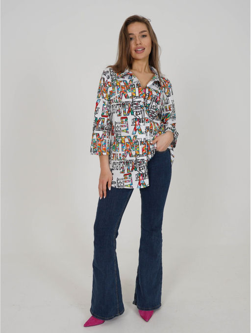 Жанетта туника женская (полоса синий) - Lovetex фото 41