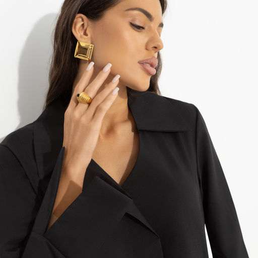 Блуза с разрезами на манжетах Амбассадор стиля (black) - Charutti фото 3