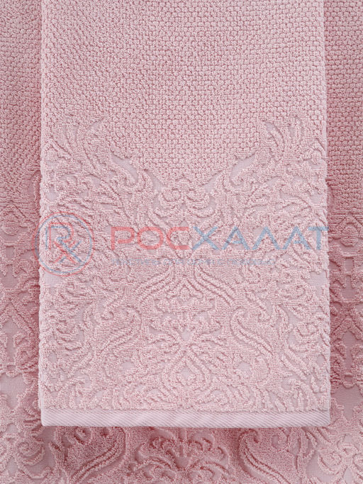 Махровое полотенце жаккардовое Вензель миндаль ПМА-6599 (187) 70х140 - Росхалат фото 2
