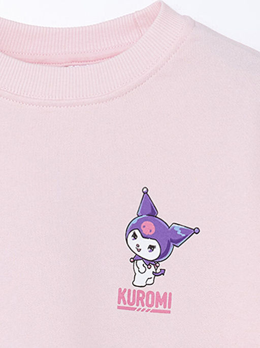 Bisiklet Yaka Kuromi Bask?l? K?z ?ocuk Sweatshirt