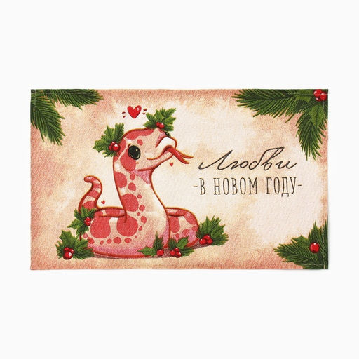 Набор полотенец Доляна «Праздничное веселье» 28×46 см - 6 шт., 100% хл, рогожка 164 г/м²