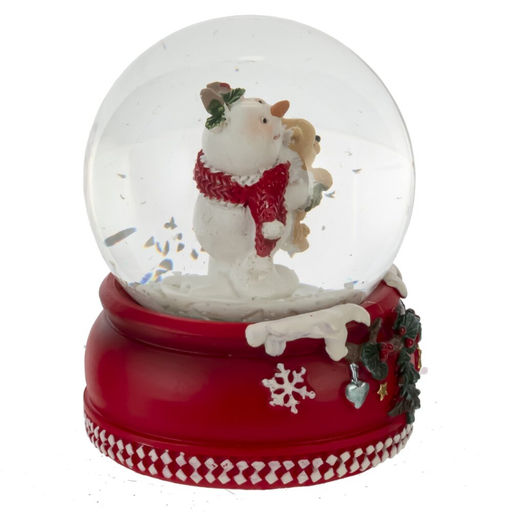 Фигурка декоративная "Снеговик" в стекл шаре, D 6.5 см, L6,5 W6,5 H8,5 см