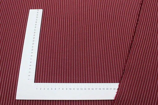 Пестрядь Средняя полоска на бордово-вишневом, ш.1.4м, хлопок-95%, п/э-5%, 140гр/м.кв - Купава фото 5