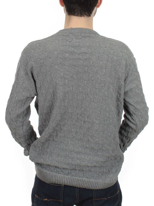 E633 GRAY Джемпер мужской (100% шерсть) - Fashion фото 5