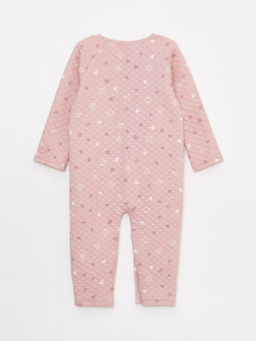 Bisiklet Yaka Uzun Kollu Desenli K?z Bebek Tulum - Waikiki фото 2