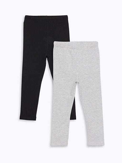 Beli Lastikli Basic K?z ?ocuk Tayt 2li