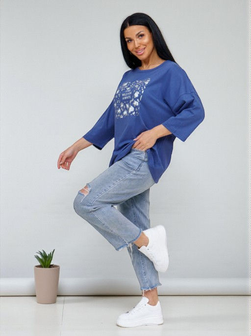 Туника женская, цвет фиолетовый