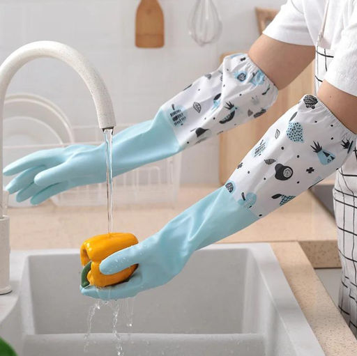 Перчатки для уборки с мягкой вставкой внутри, 45 см