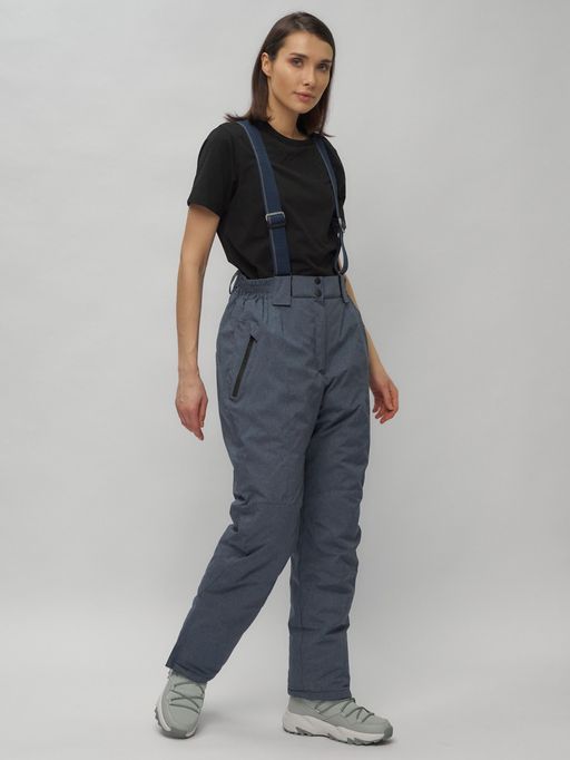 Горнолыжный костюм женский большого размера синего цвета 02282-1S - Chunmai фото 25