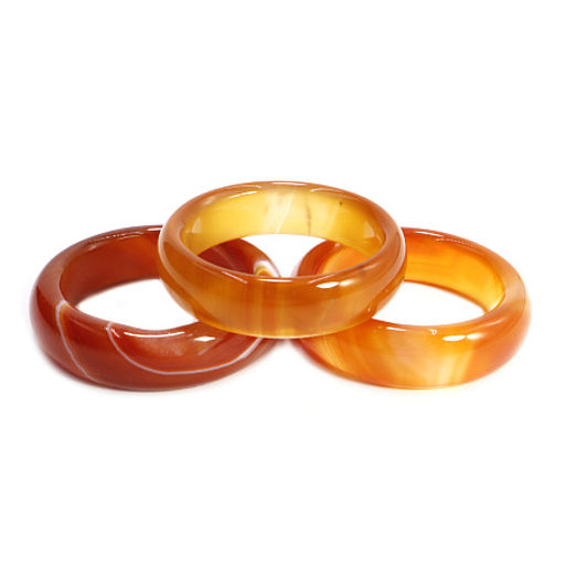 Кольцо из камня гладкое Сердолик для изобилия и процветания магнит для денег размер d-17мм