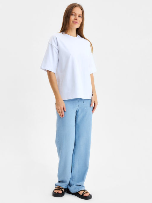 Футболка женская MINAKU: Casual Collection, белая, размер 46