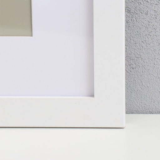 Фоторамка для фото 40×50 см Ellis, МДФ, с паспарту, белый, (пластиковый экран)