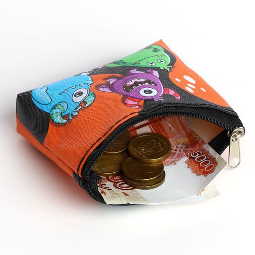 Цена за 5 шт. Кошелёк детский для мальчика «Добрые монстрики», МИКС