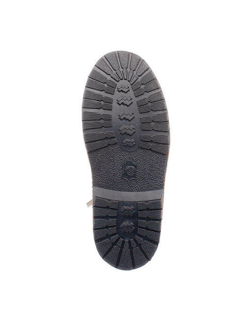 Ботинки женские на войлочной подошве, кожа, овчина, молния.