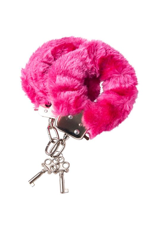 Наручники TOYFA Theatre, меховые, розовые, 28 см.