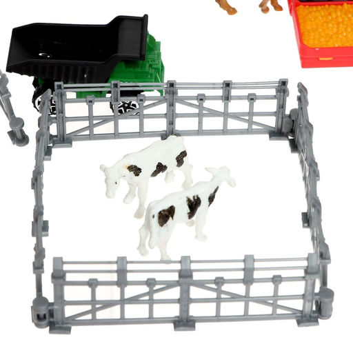 Игровой набор «Ферма», парковка для машин, амбар, вольеры, транспорт, животные