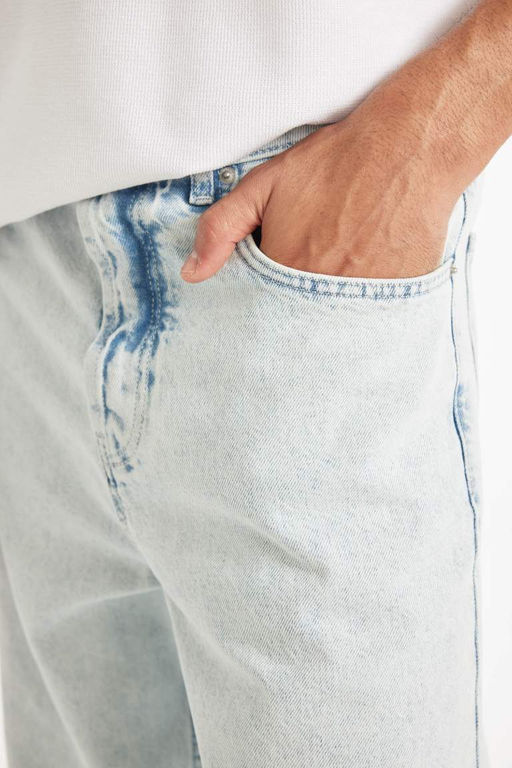 Джинсовые брюки Baggy Fit с широким узором и нормальной талией, широкие брюки - Defacto фото 5