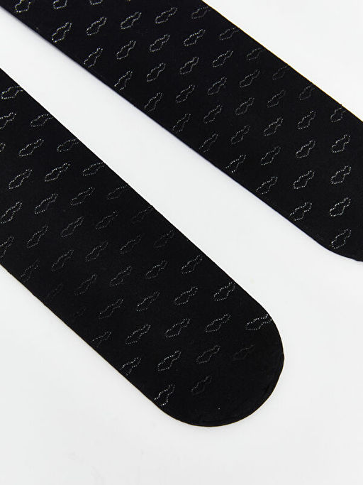 Desenli K?z ?ocuk K?lotlu ?orap 2li