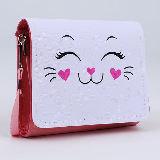 Сумка детская Кошечка на клапане, цвет розовый - NAZAMOK KIDS фото 3